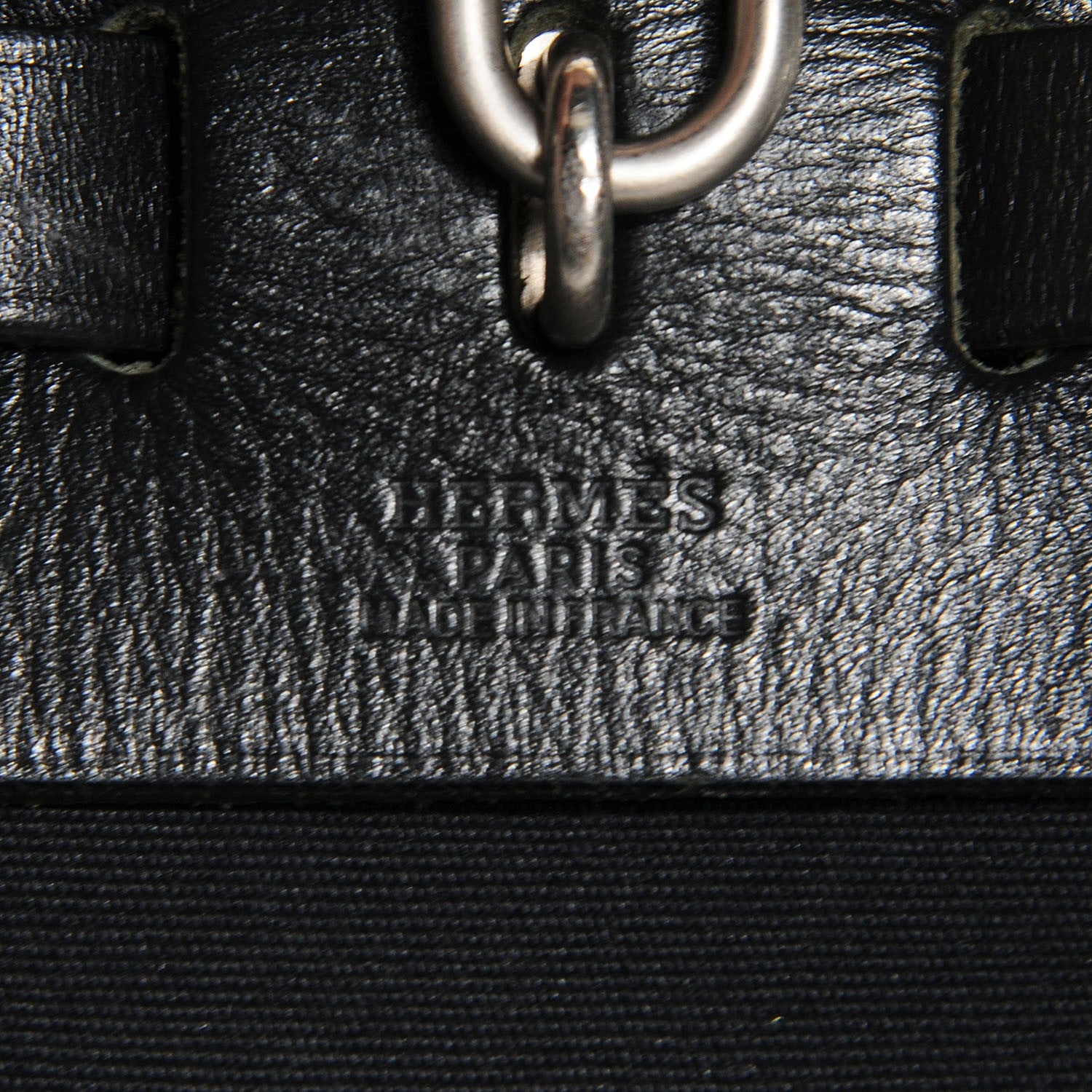 Hermes Vache Calfskin Toile Herbag 30 PM Black 8 of 12