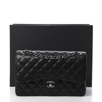 Chanel Caviar Quilted Jumbo Double Flap Black 11 of 11