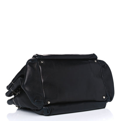 Chanel Lambskin Lax Accordion Hobo Black 3 of 10