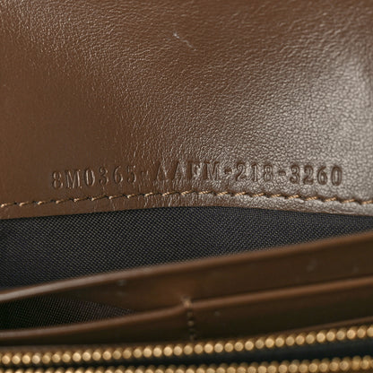 Fendi Vitello Soft F is Fendi Bi-Color FF 1974 Embossed Continental Envelope Wallet On Chain Maya Black 6 of 10