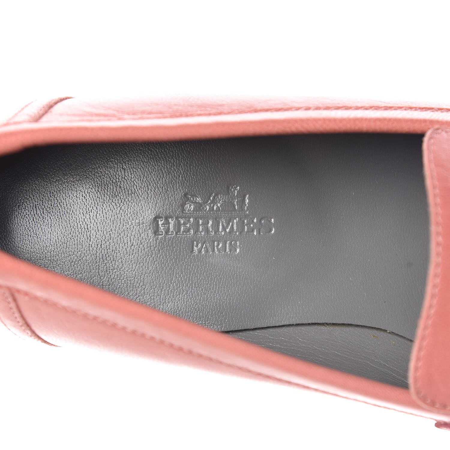 Hermes Goatskin Paris Loafers 37 Rouge Blush 7 of 9