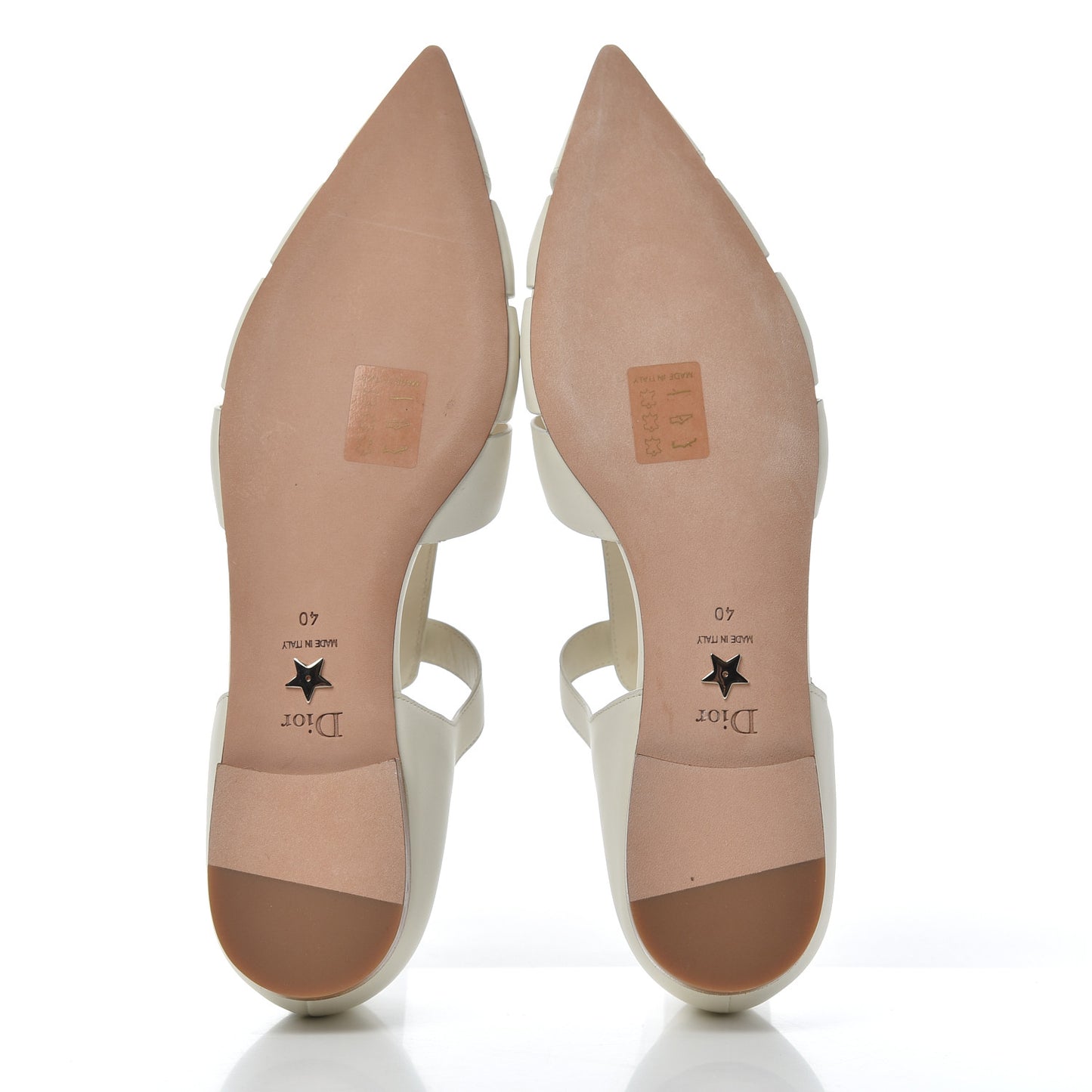 Calfskin Sauvage Ballerina Flat 40 Ivory