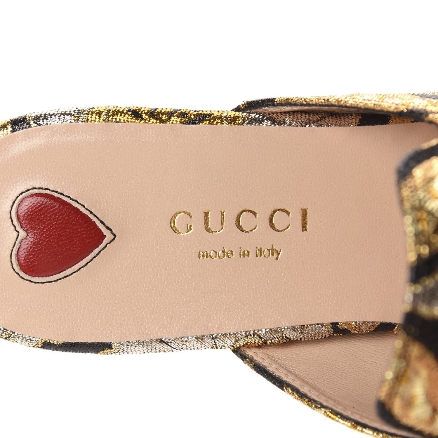 Gucci Jacquard Floral Womens Princetown Slippers 36 Oro Black 6 of 10