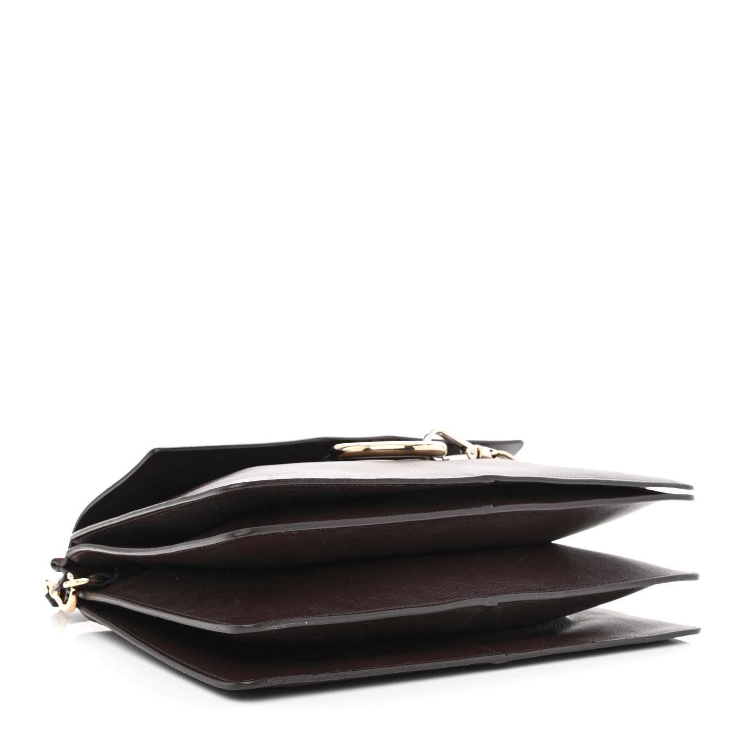 Chloe Calfskin Suede Medium Faye Shoulder Bag Dark Purple 4 of 12