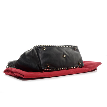 Valentino Garavani Vitello Medium Rockstud Tote Black 4 of 10