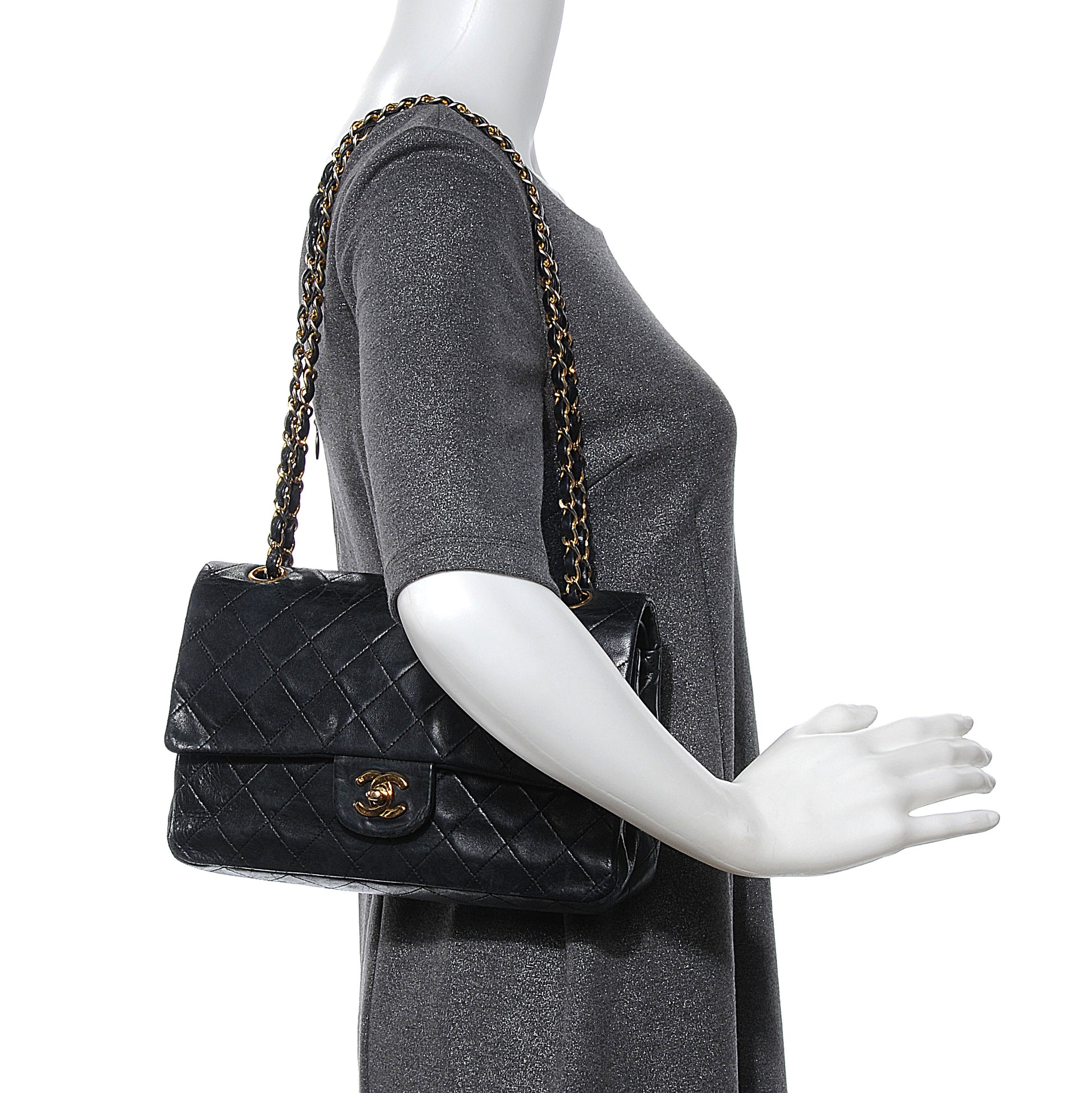 Chanel Lambskin Medium Double Flap Black 2 of 8