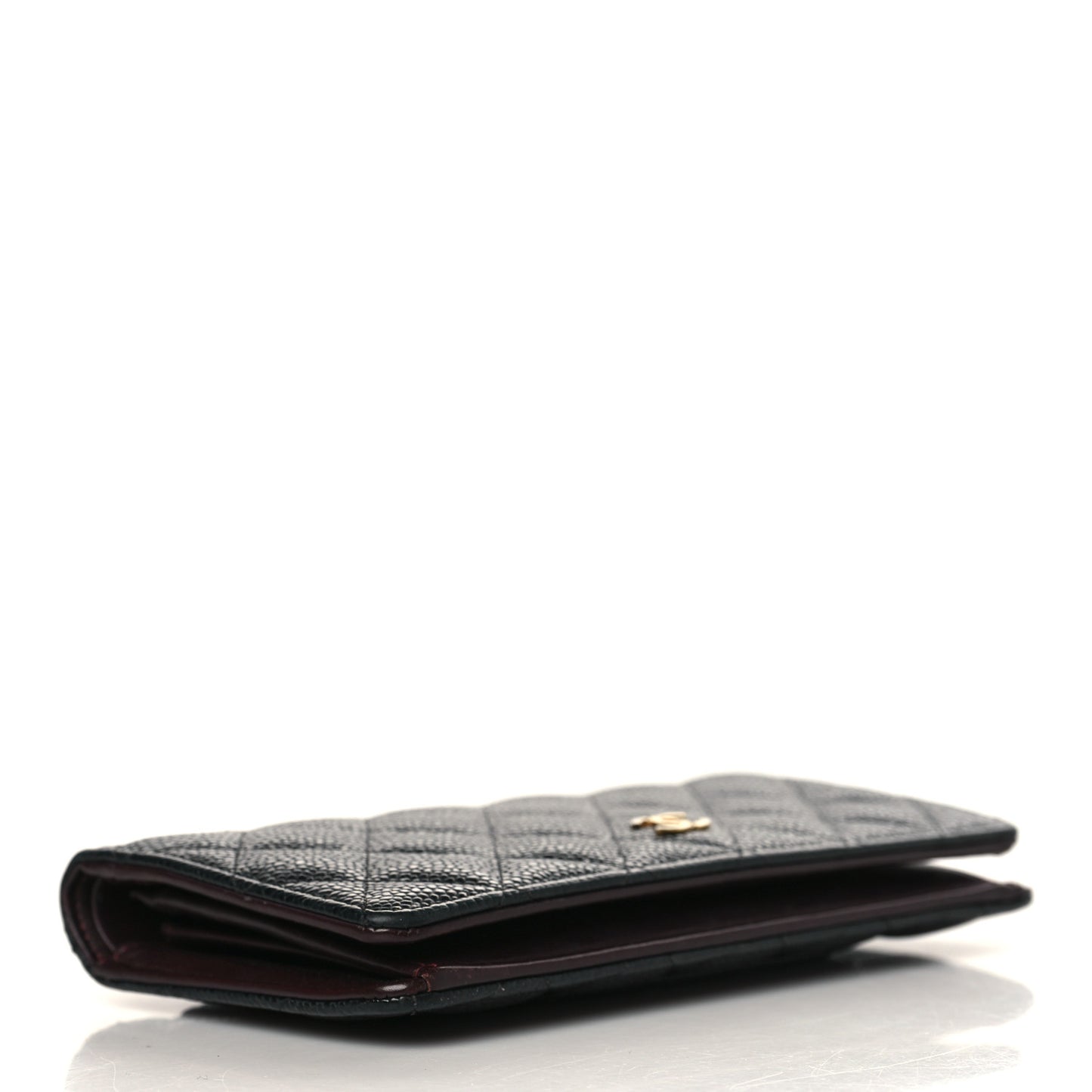 Caviar Quilted Yen Wallet Black