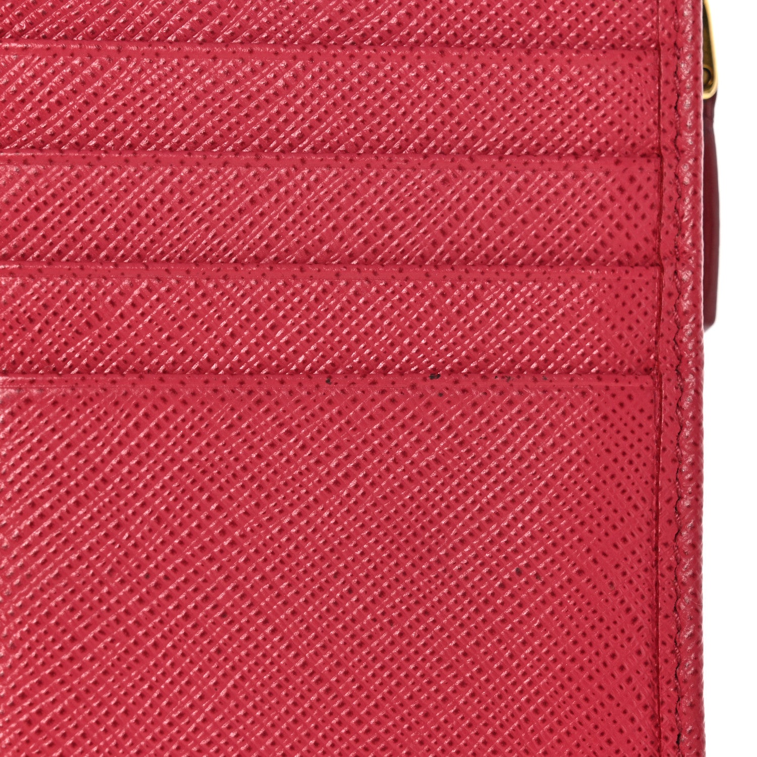 Prada Saffiano Metal Compact Wallet Peonia 12 of 13