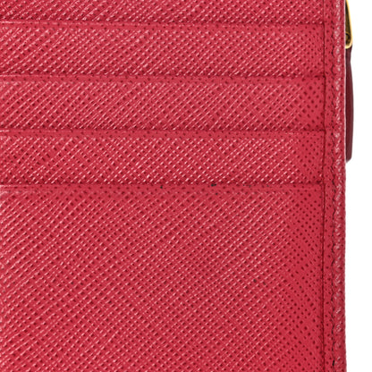 Prada Saffiano Metal Compact Wallet Peonia 12 of 13