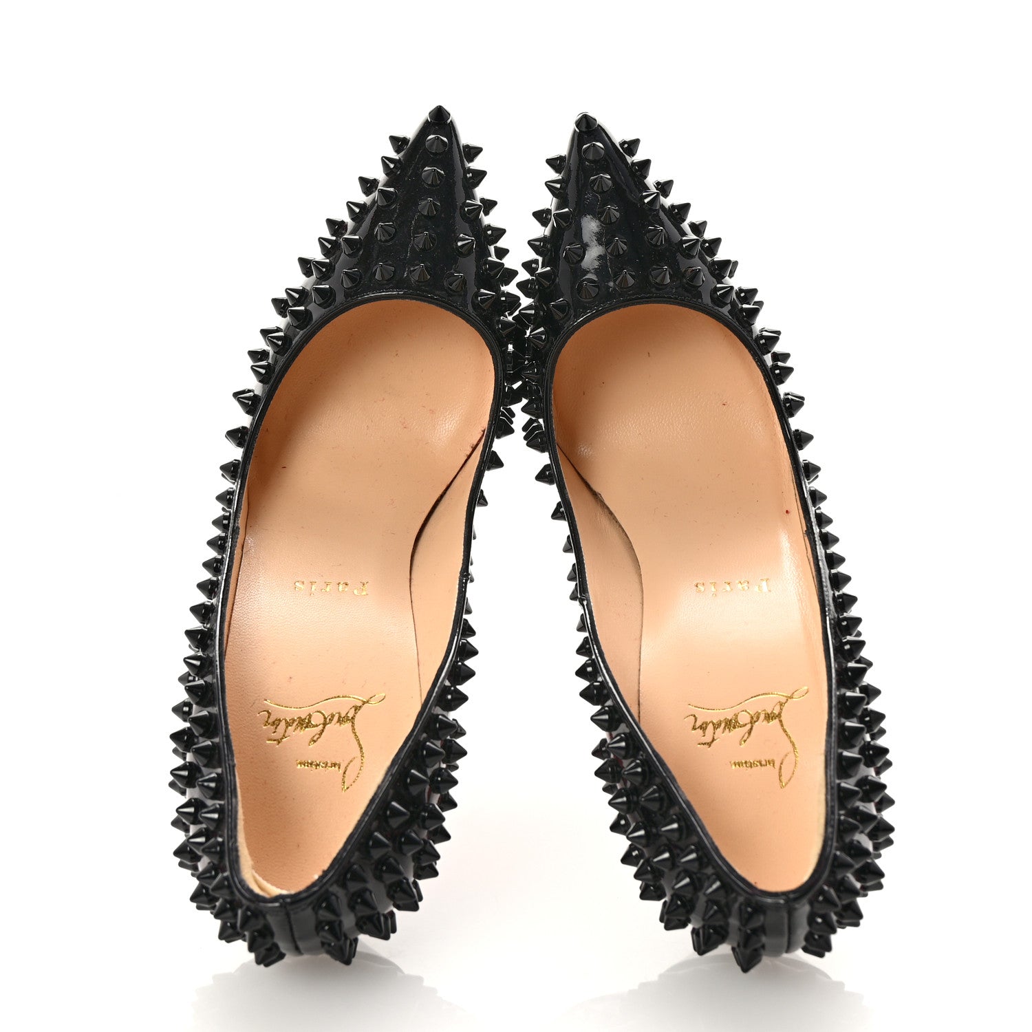 Christian Louboutin Patent Pigalle Spikes 120 Pumps 36.5 Black 2 of 8