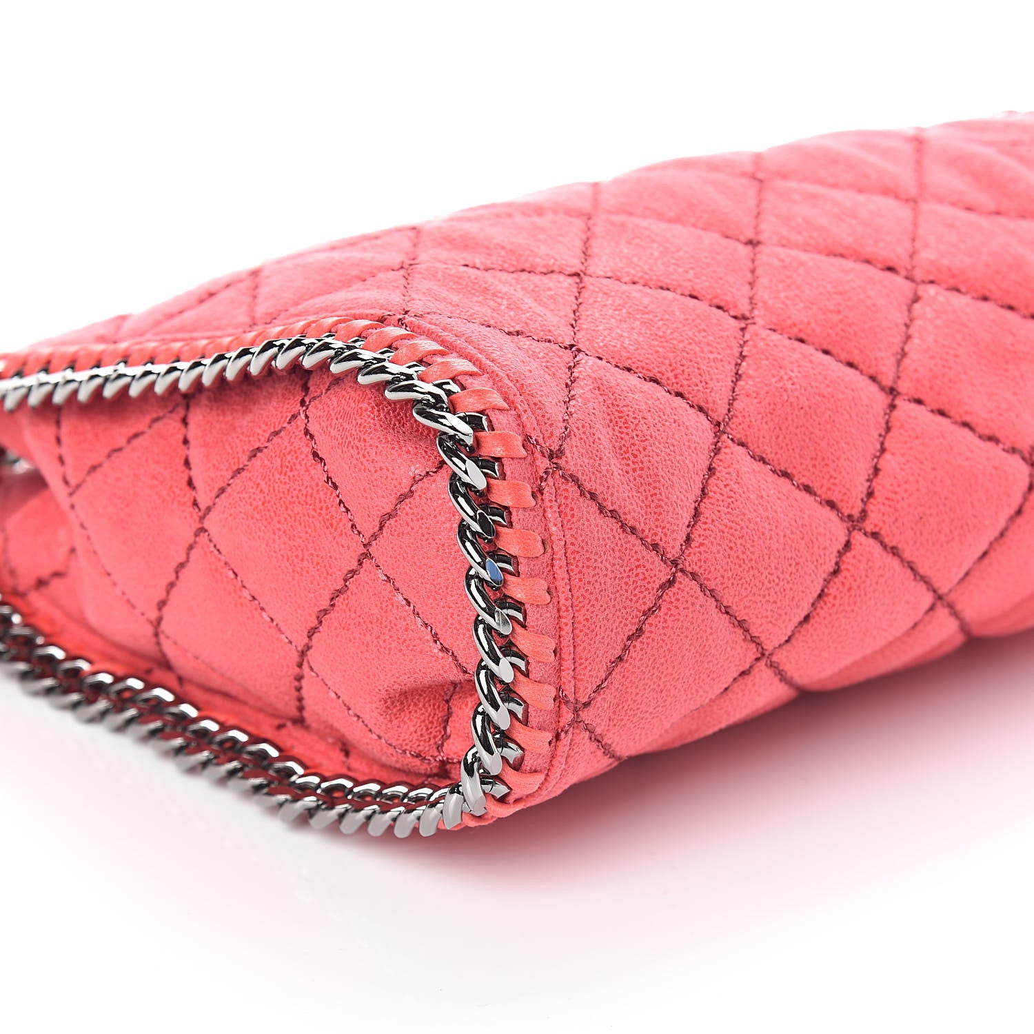 Stella McCartney Shaggy Deer Quilted Mini Falabella Tote Pink Fluo 8 of 9