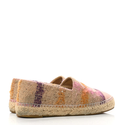 Chanel Tweed CC Espadrilles 37 Pink Multicolor 5 of 9