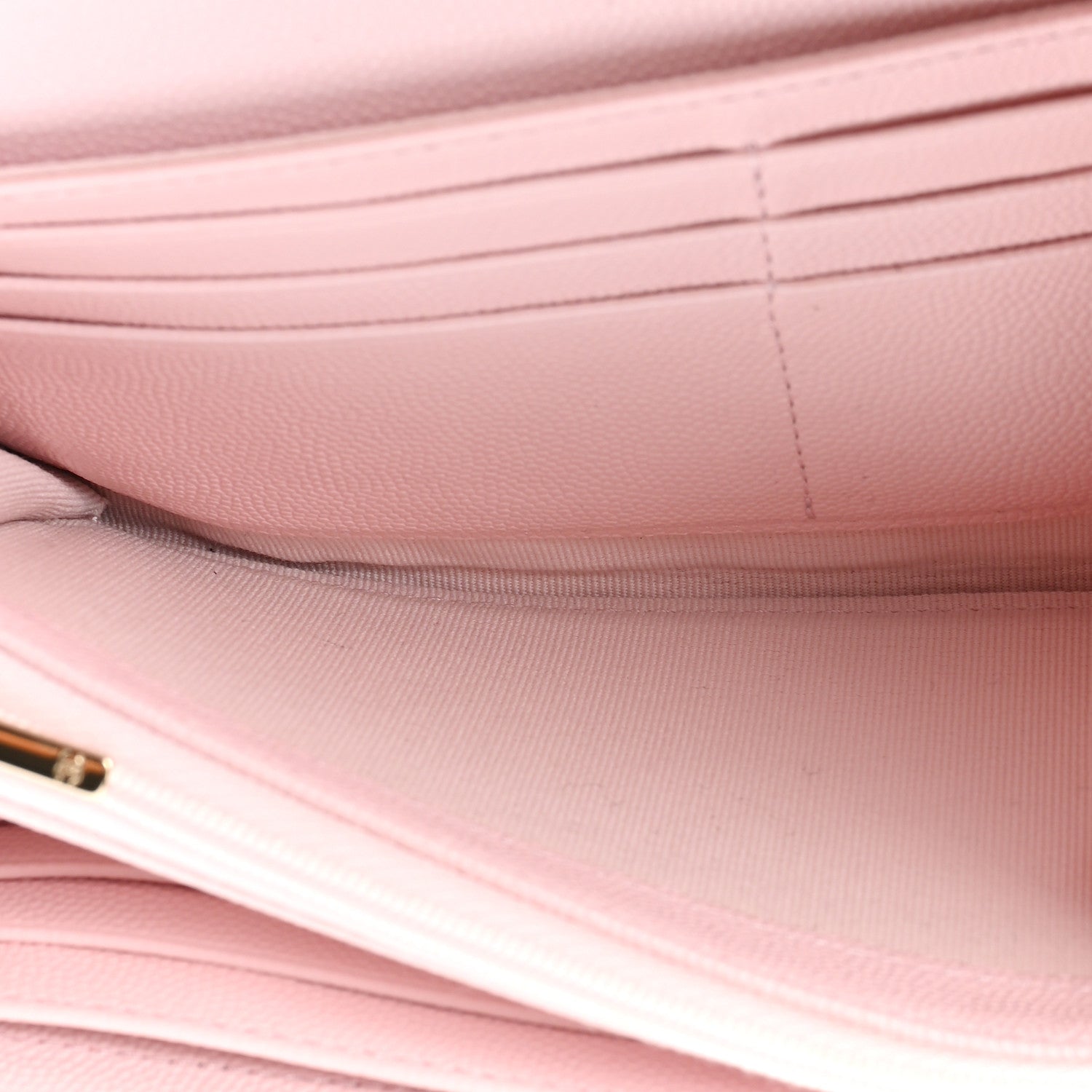 Chanel Caviar Quilted Large Gusset Flap Wallet Light Pink 7 of 13