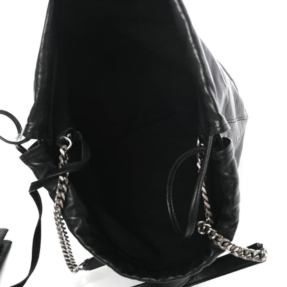 Saint Laurent Lambskin Teddy Drawstring Bag Black 5 of 8