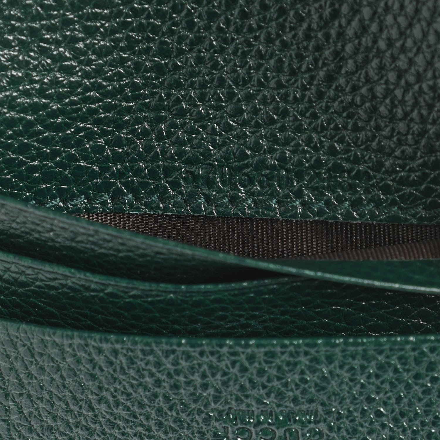 Gucci Grainy Calfskin Zumi Chain Card Case Wallet Vintage Green 7 of 7