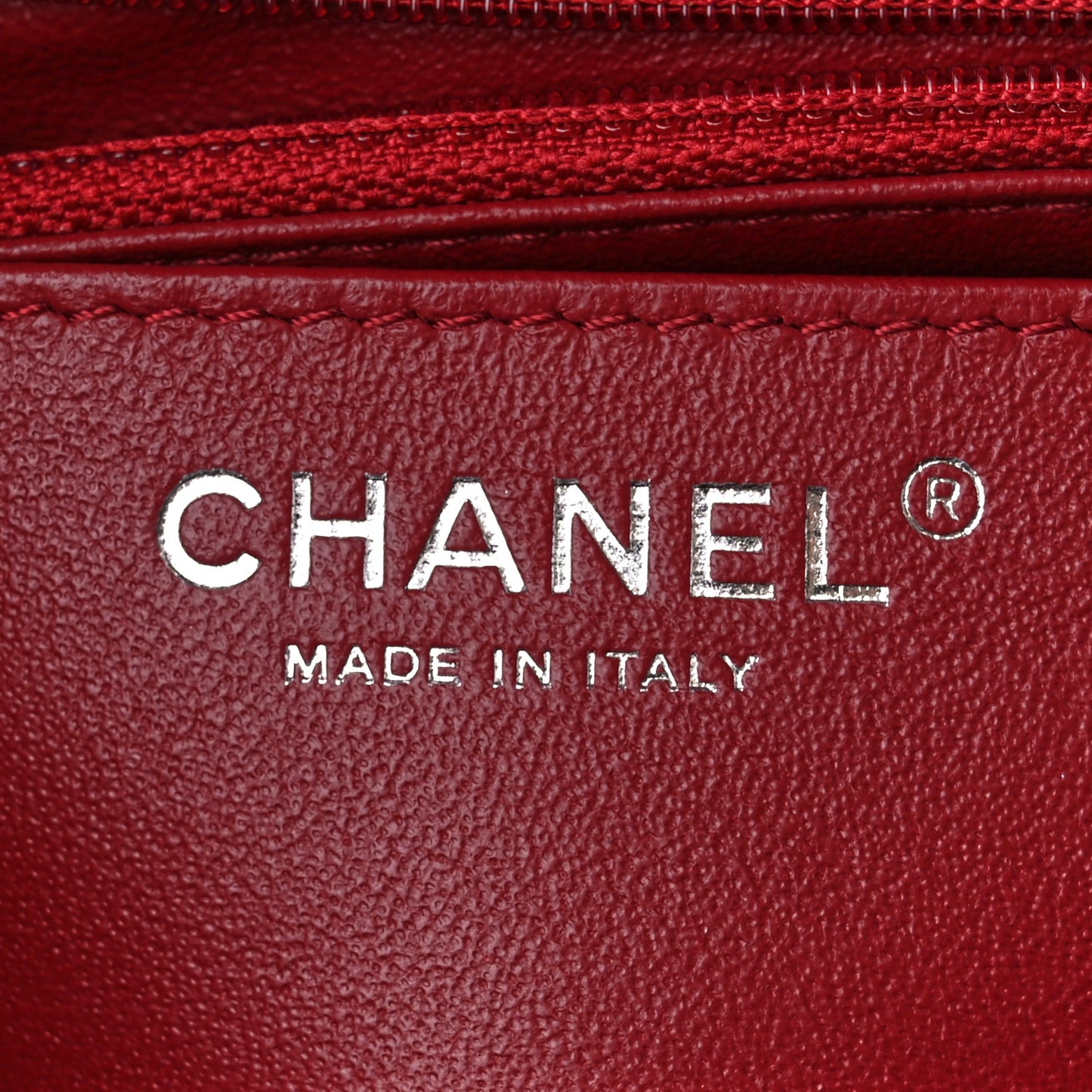 Caviar Quilted Mini Rectangular Flap Red