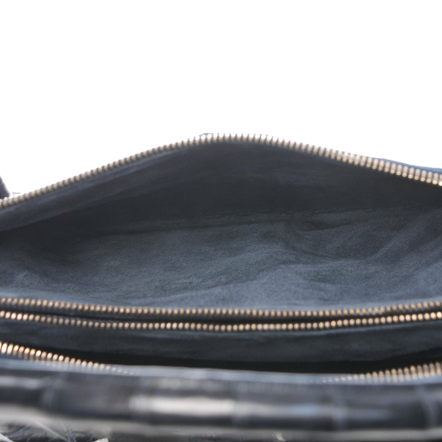 Crocodile Executive Double Zip Tote Navy