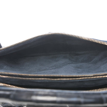 Nancy Gonzalez Crocodile Executive Double Zip Tote Navy 10 of 15