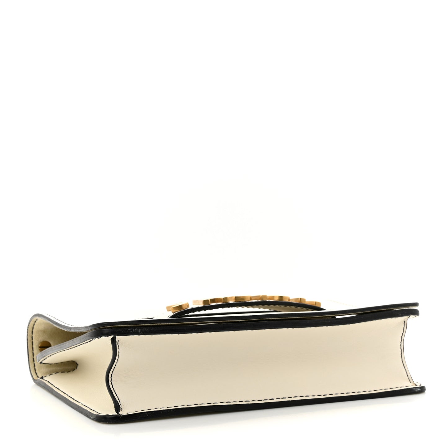 Calfskin J'Adior Chain Flap Bag Off White
