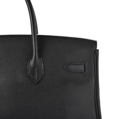 Hermes Taurillon Clemence Birkin 35 Black 24 of 37