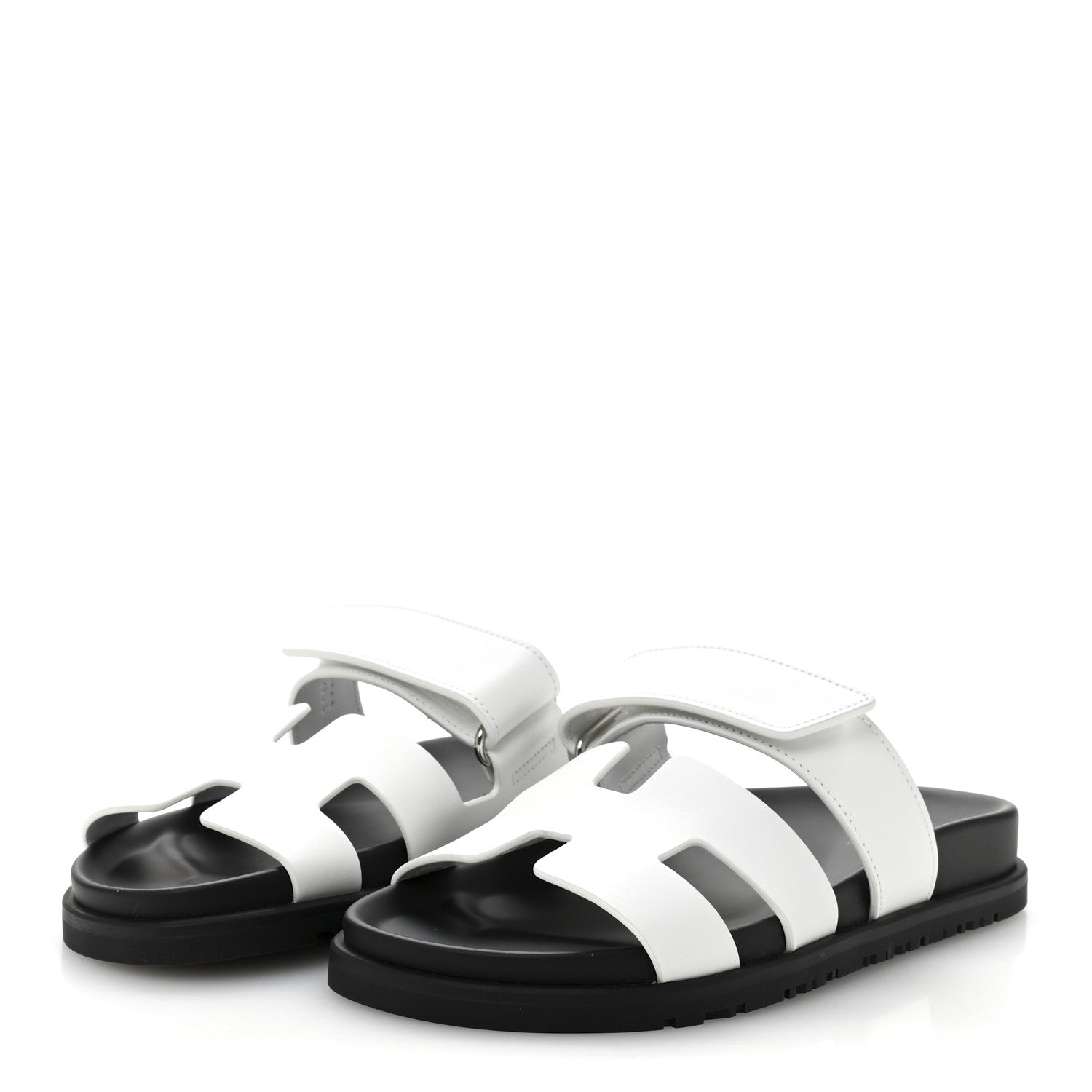 Hermes Calfskin Womens Chypre Sandals 35.5 White 4 of 10