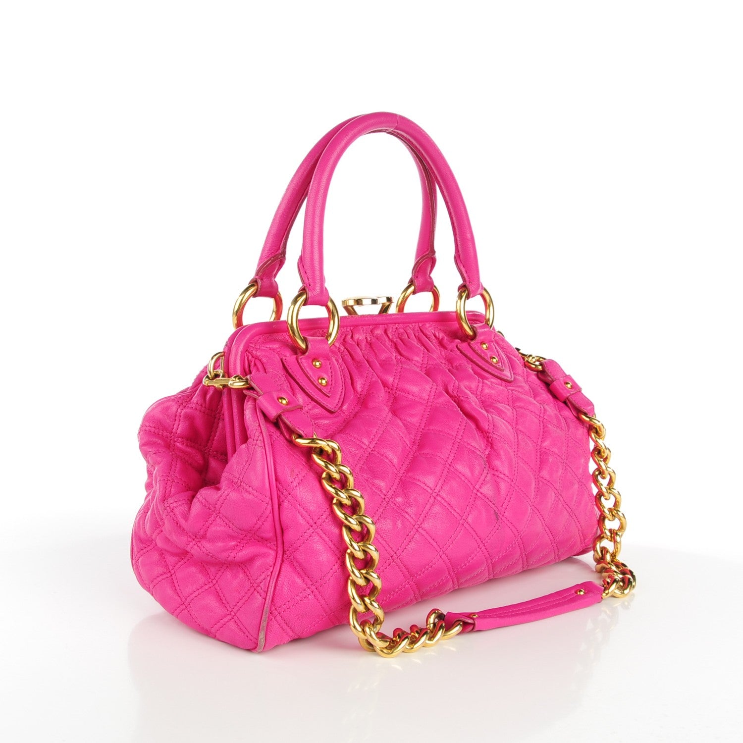 Marc Jacobs Calfskin Quilted Stam Bright Pink 3 of 15