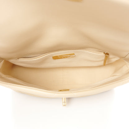 Chanel Lambskin Quilted Medium Chanel 19 Flap Beige 5 of 10