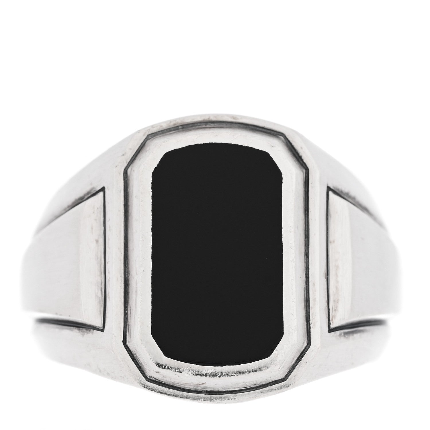 David Yurman Sterling Silver Black Onyx Deco Signet Ring 60 9 1 of 5