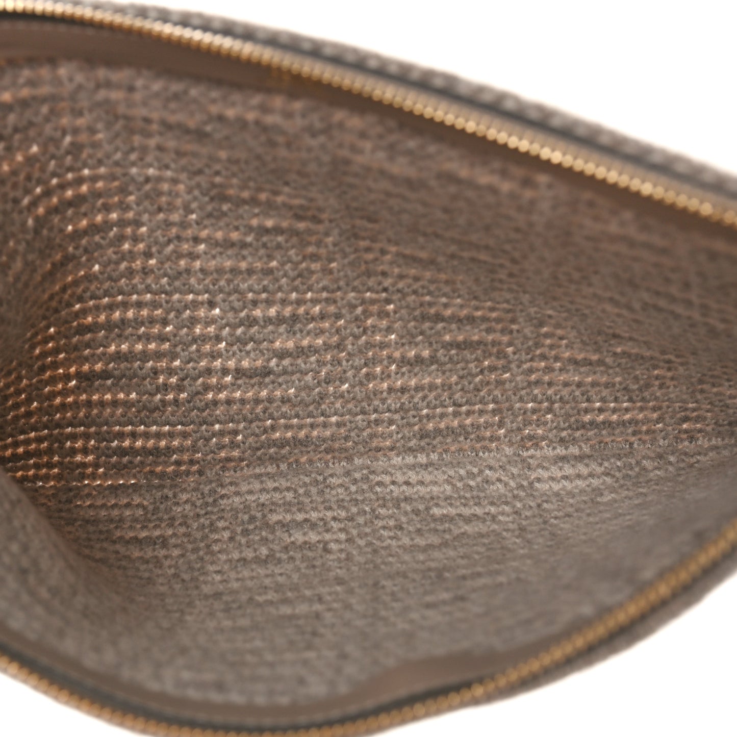 Fabric Calfskin FF Woven Large Flat Pouch Corda