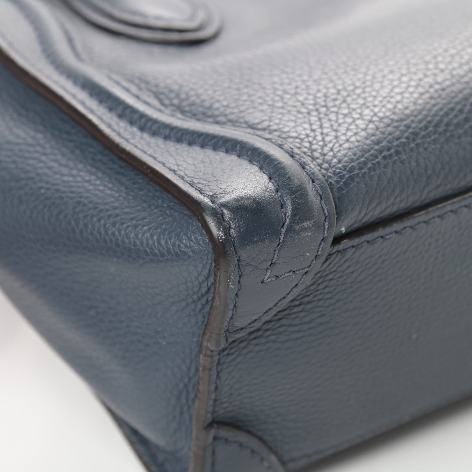 Celine Drummed Calfskin Nano Luggage Orage 12 of 19