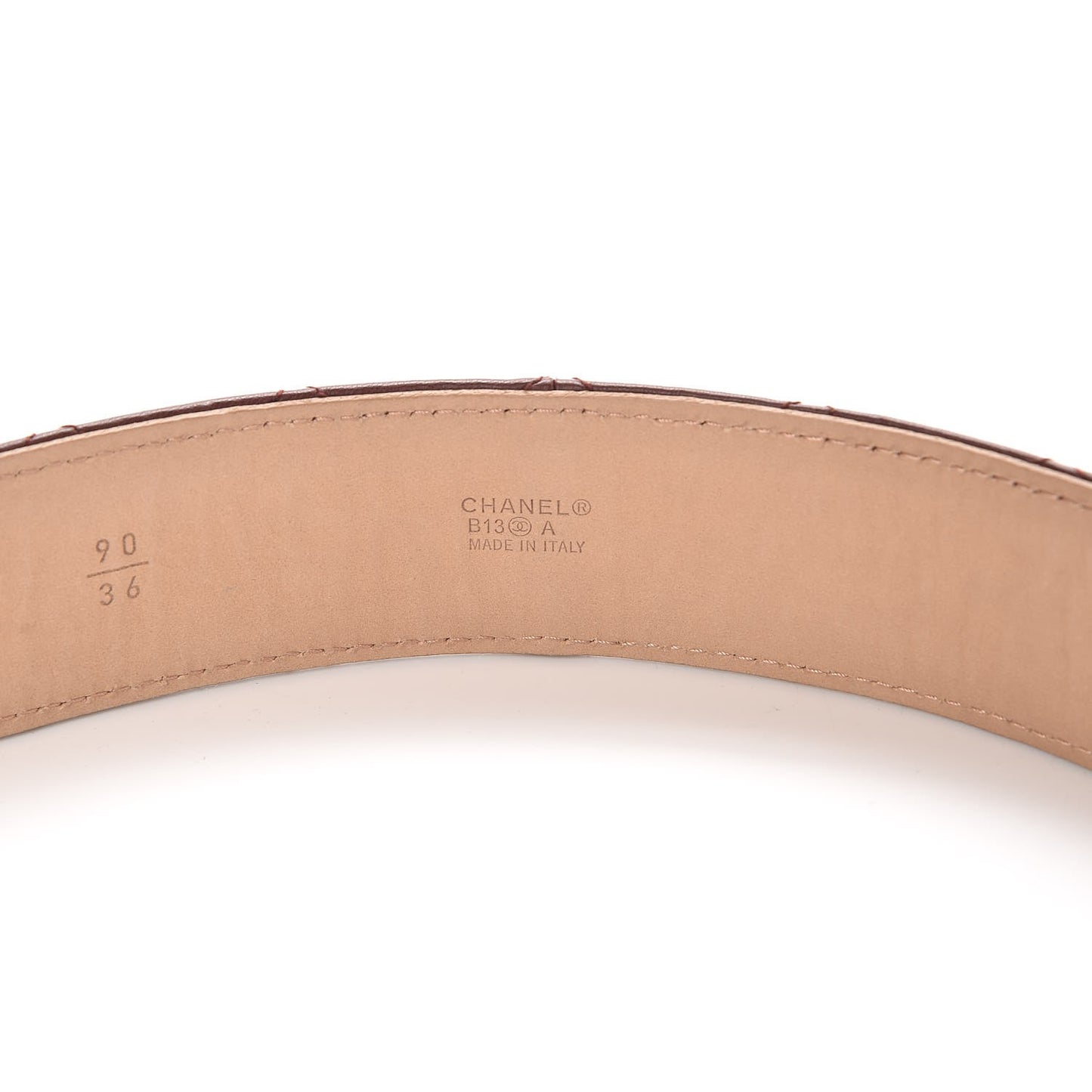 Lambskin Quilted CC Belt 90 36 Bordeaux