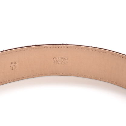 Chanel Lambskin Quilted CC Belt 90 36 Bordeaux 7 of 12