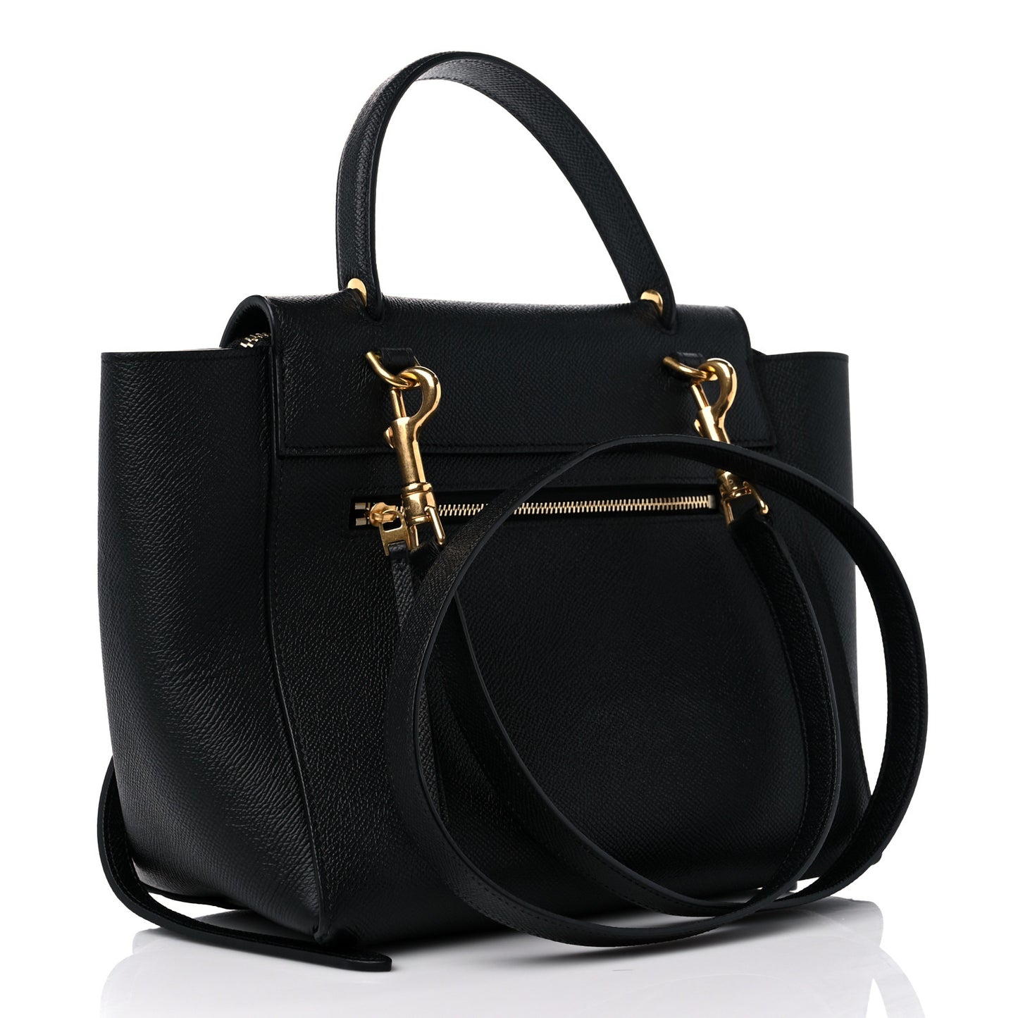 Grained Calfskin Micro Belt Bag Black