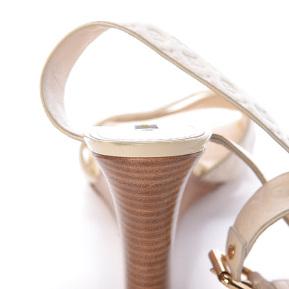 Louis Vuitton Monogram Wedge Sandals 41 White 18 of 23