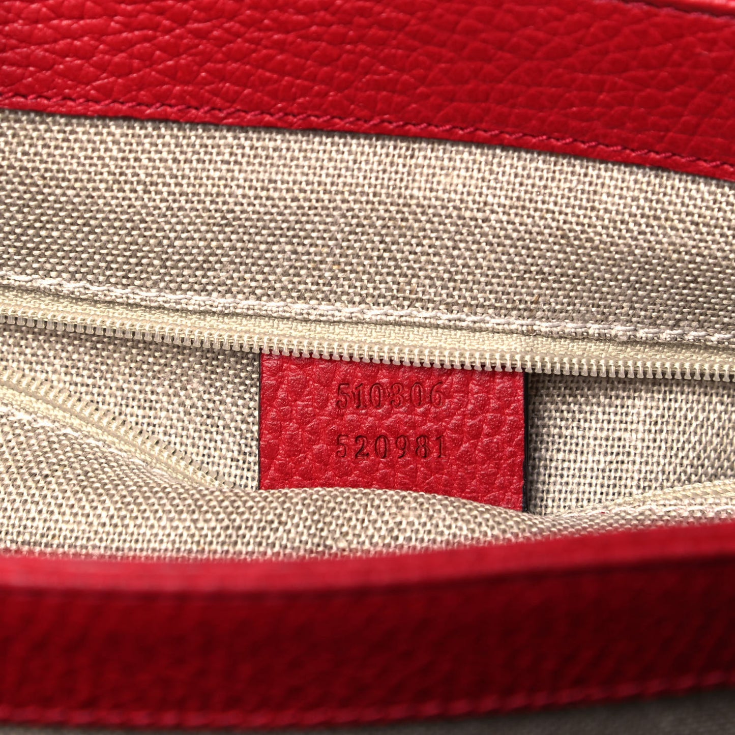 Dollar Calfskin Medium Interlocking G Top Handle Shoulder Bag Red