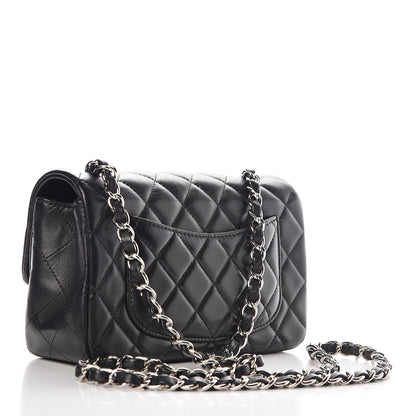 Chanel Lambskin Quilted Mini Rectangular Flap Black 3 of 9