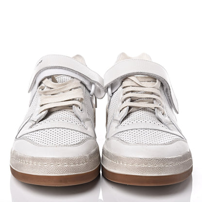 Saint Laurent Perforated Calfskin Mens Jeddo Sneakers 43 White 2 of 19