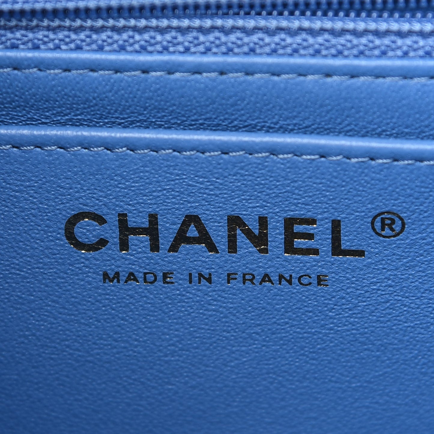 Lambskin Quilted Mini Square Flap Blue