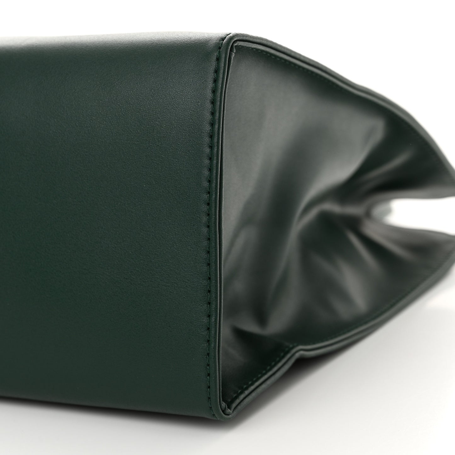 Vegan Leather Medium Shopping Bag Dark Olive