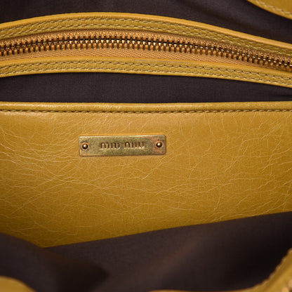 Miu Miu Vitello Shine Zip Tote Mimosa 7 of 8