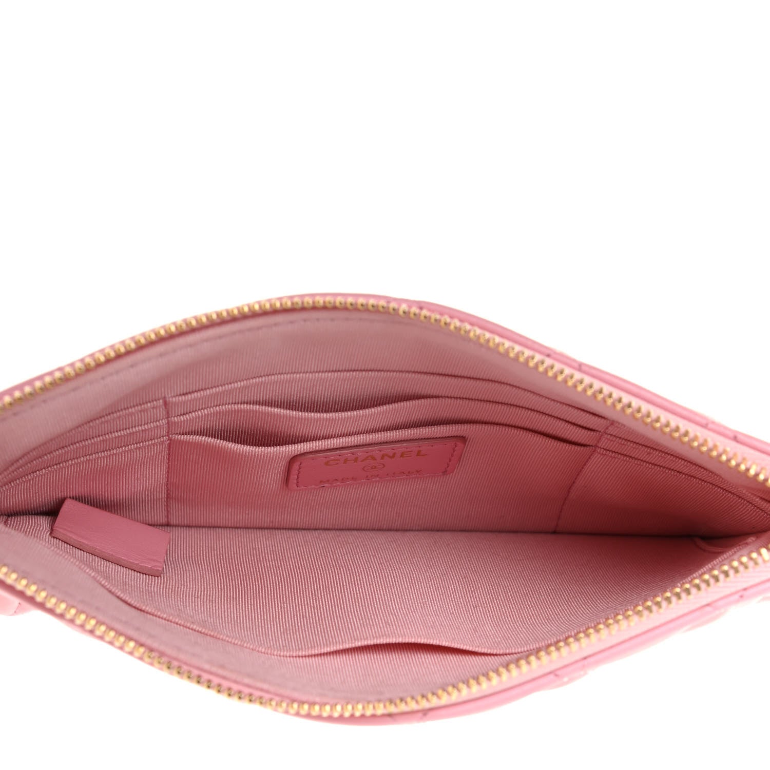 Chanel Lambskin Quilted Cosmetic Case Pink 5 of 7