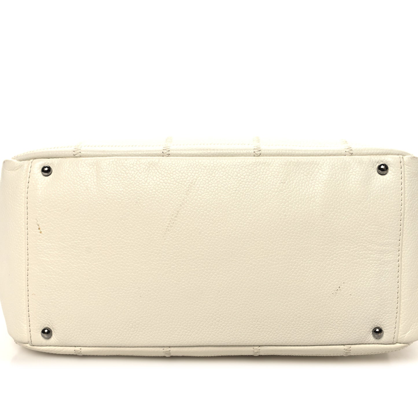 Caviar Square Stitched Bowler White