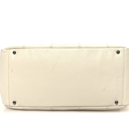 Chanel Caviar Square Stitched Bowler White 16 of 16