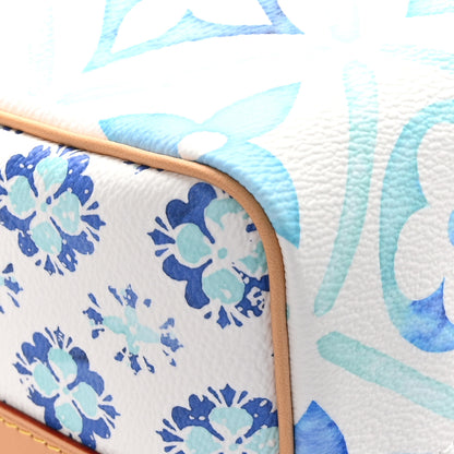 Louis Vuitton Monogram Tiles By The Pool Speedy Bandouliere 25 Lagoon Blue 8 of 12