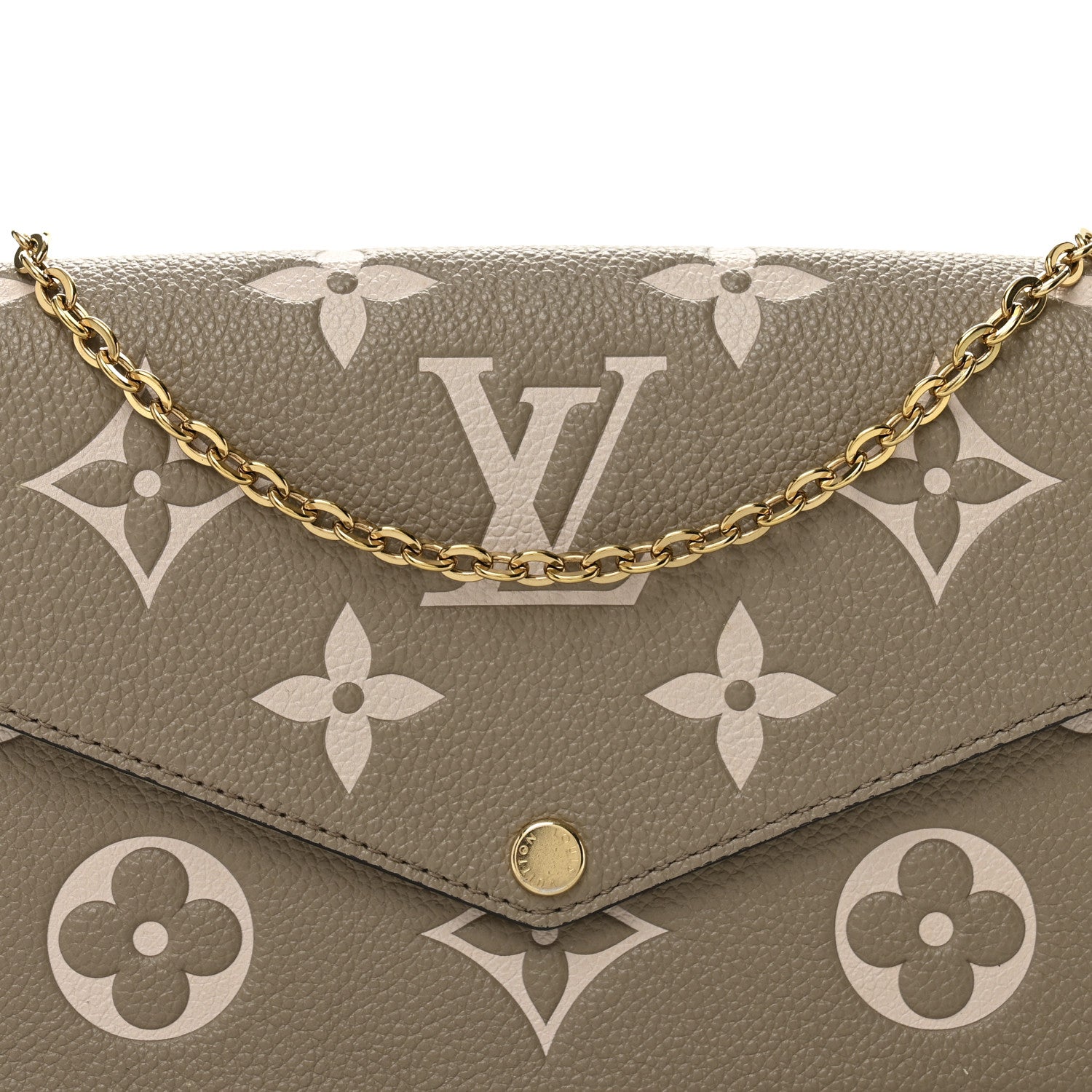 Louis Vuitton Empreinte Monogram Giant Felicie Pochette Tourterelle Creme 7 of 10