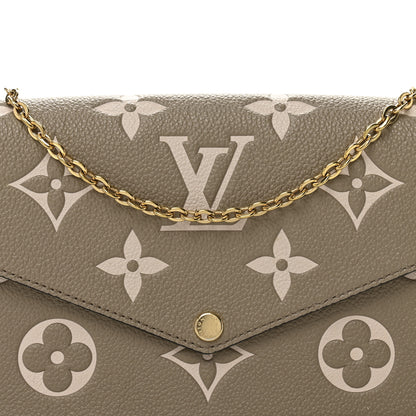 Louis Vuitton Empreinte Monogram Giant Felicie Pochette Tourterelle Creme 7 of 10