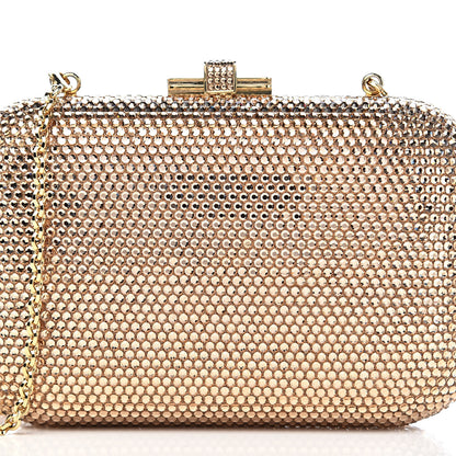 Judith Leiber Swarovski Crystal Minaudiere Clutch Gold 9 of 9