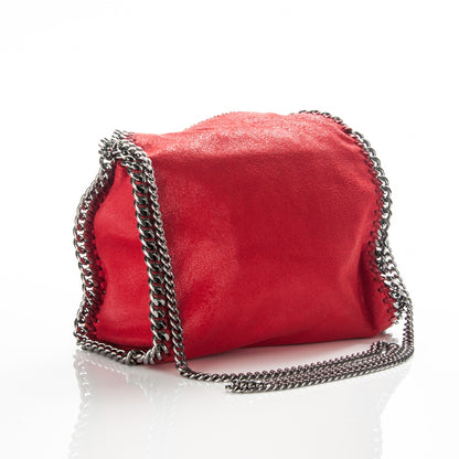 Stella McCartney Shaggy Deer Mini Falabella Fold Over Tote Cherry 3 of 6