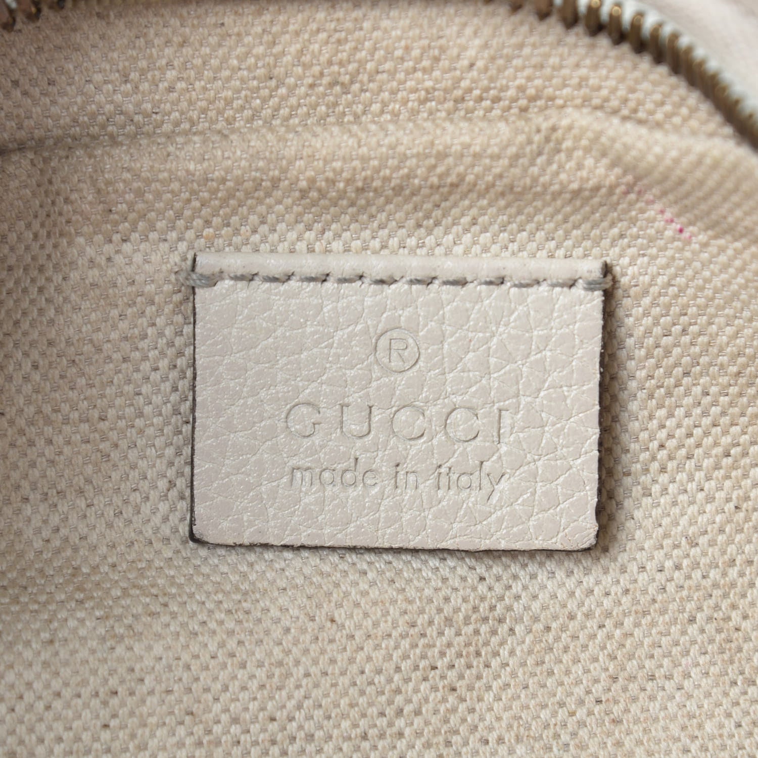 Gucci Grained Calfskin Logo Belt Bag White 6 of 16