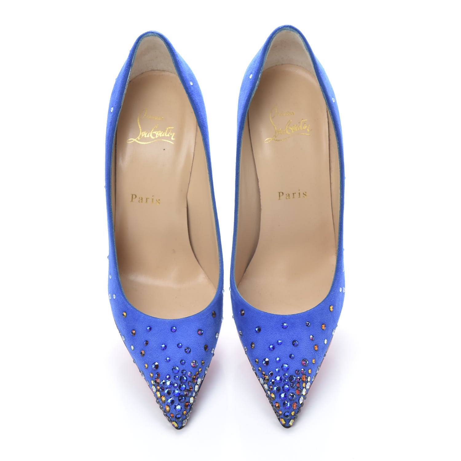 Christian Louboutin Suede Degrastrasss 100 Pumps 36.5 Version Electric 5 of 12